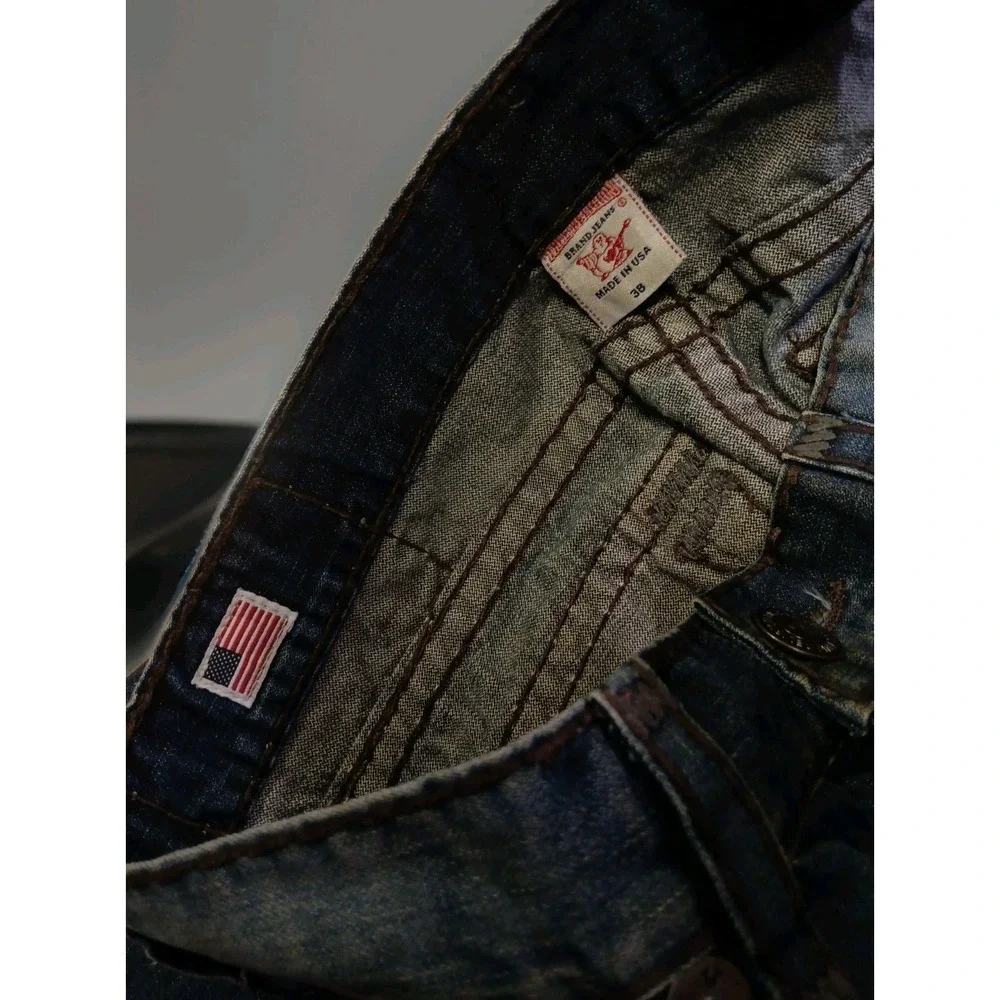 Vintage True Religion Ricky Super T Jeans Men's Size 38 x 36 Made in USA Thick